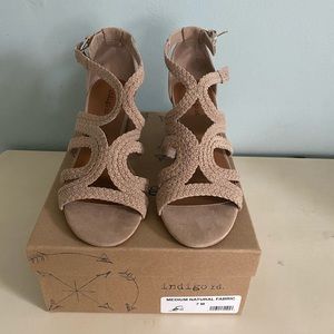 Tan heeled sandals
